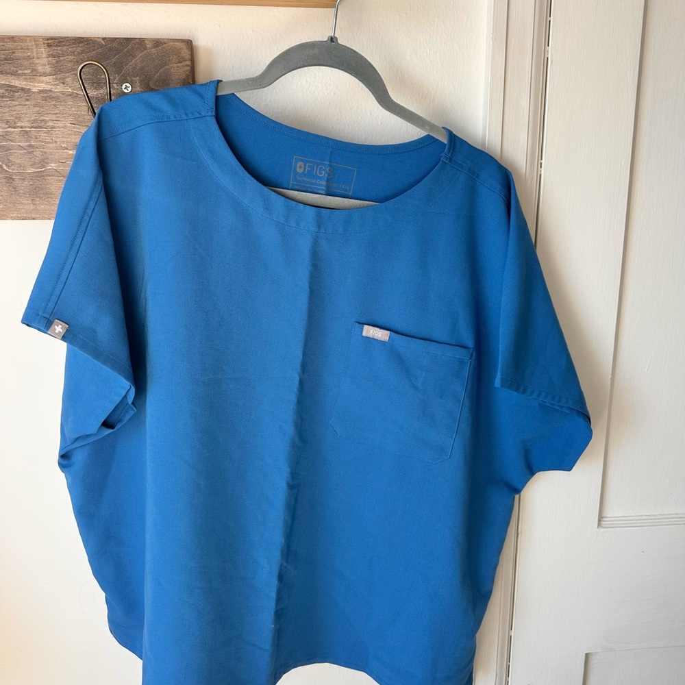 FIGS Royal Blue Scrub Top